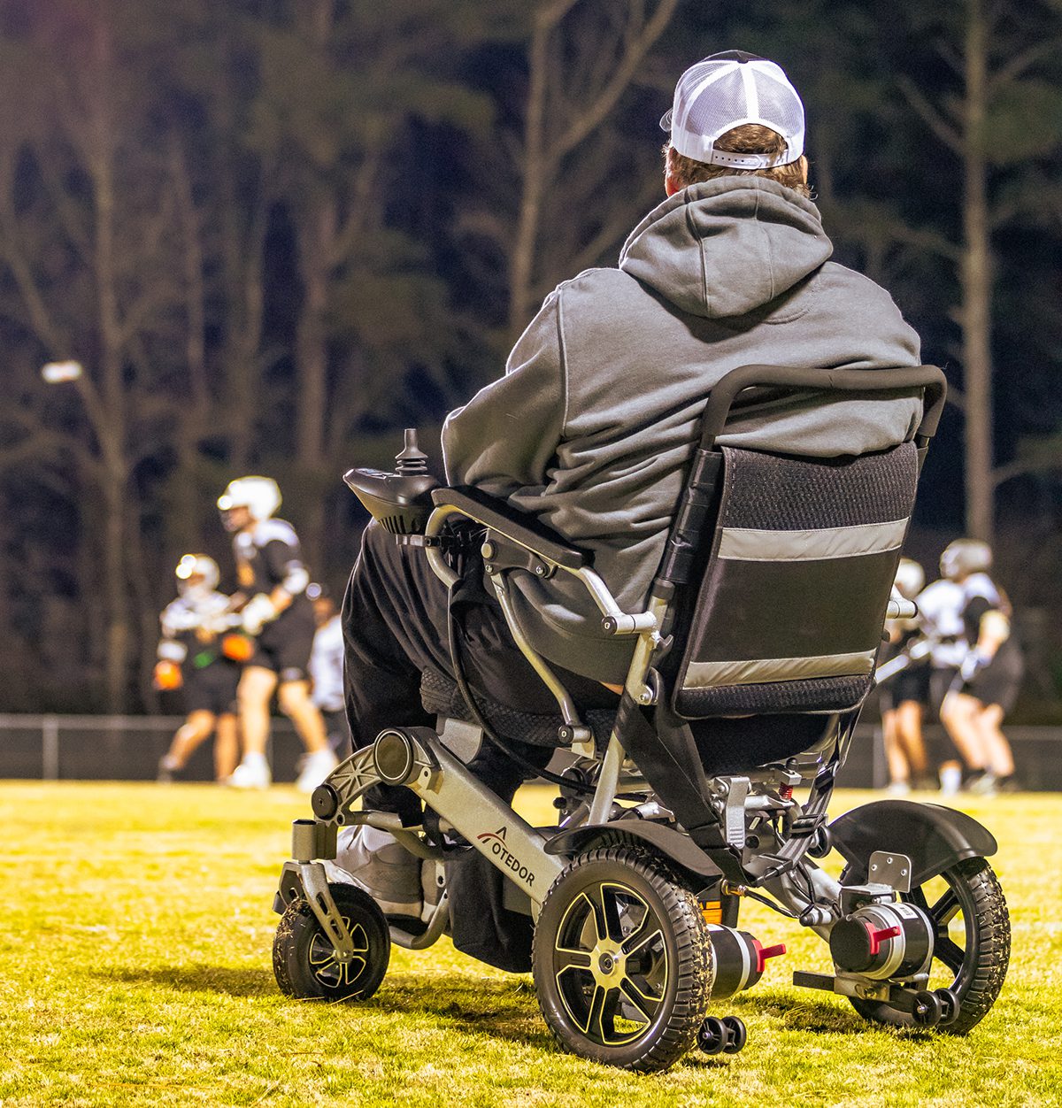 Coach Gordon Churchill watches a Havelock Rams lacrosse game from the sidelines. Photo: Contributed