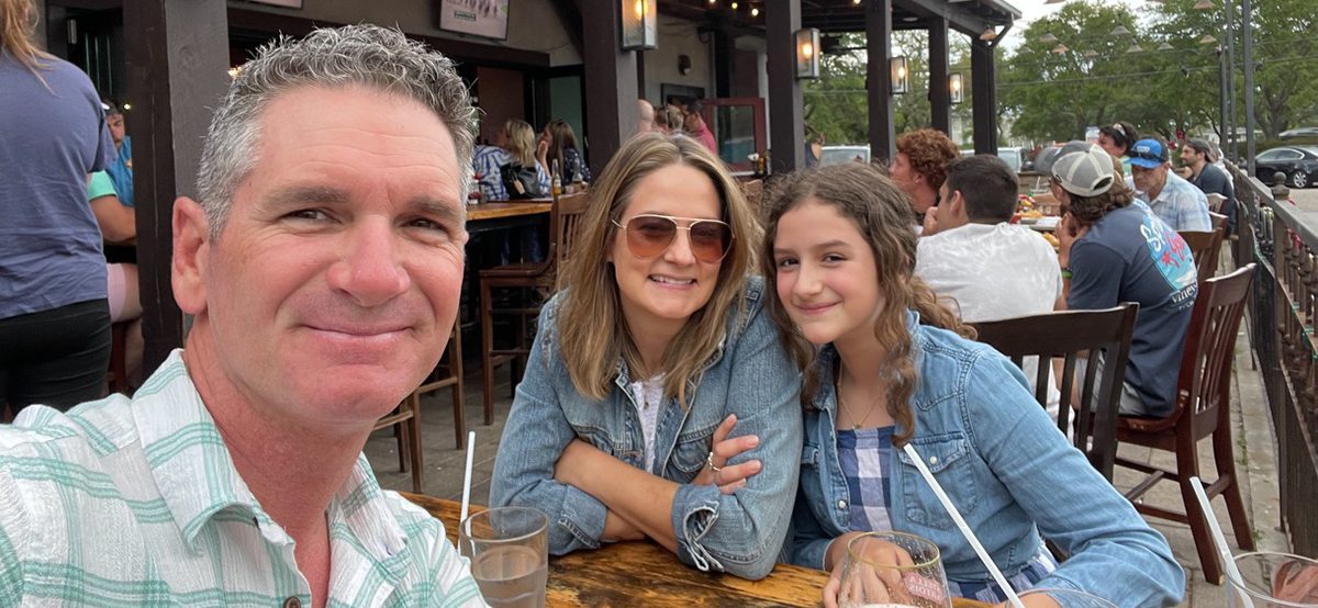 Seth Vernon, his wife Fran and daughter Olivia enjoy a day out together in Wilmington. Photo: Courtesy of Seth Vernon