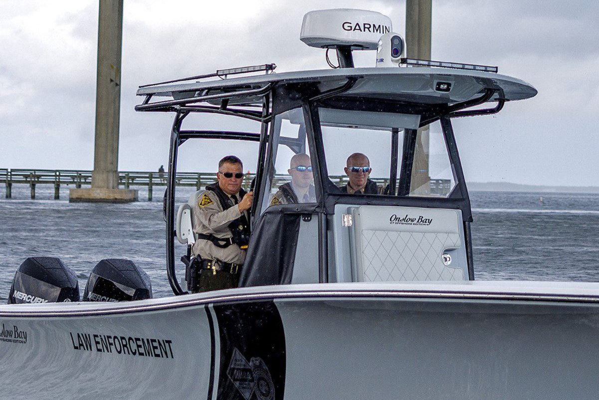 North Carolina Wildlife Resources Commission Law Enforcement Officers in Districts 1,2, & 4 have been recognized "For Exemplary Efforts to Remove Abandoned and Derelict Vessels from Coastal Waters." Photo: Courtesy Coastal Federation