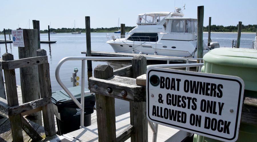 A view of the Beaufort waterfront on Thursday. Photo: Mark Hibbs