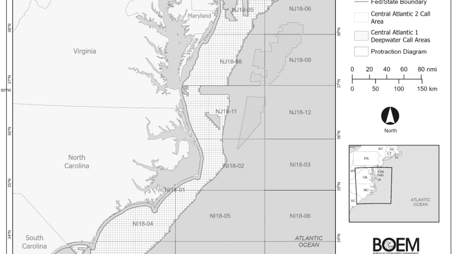 Central Atlantic 2 Call Area. Map: BOEM