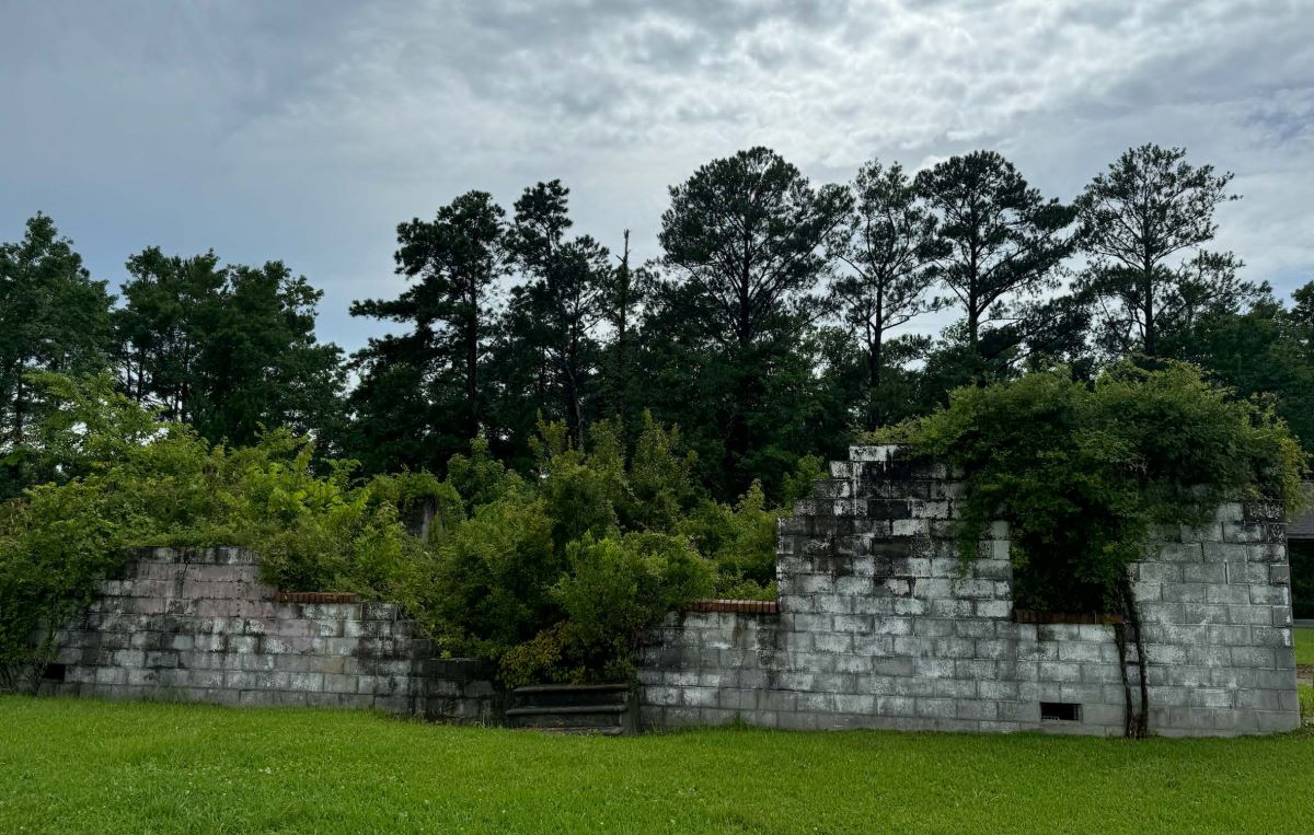 What remains of the community building in North River. Photo: North River Resiliency Project report