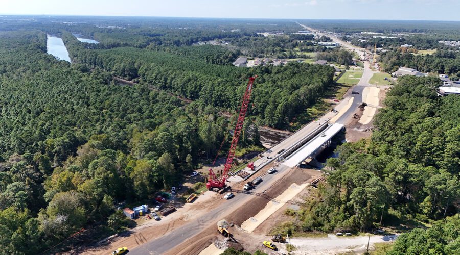 The bridge on N.C. Highway 211 over the canal was scheduled to open Thursday morning, officials said Wednesday. Photo: NCDOT