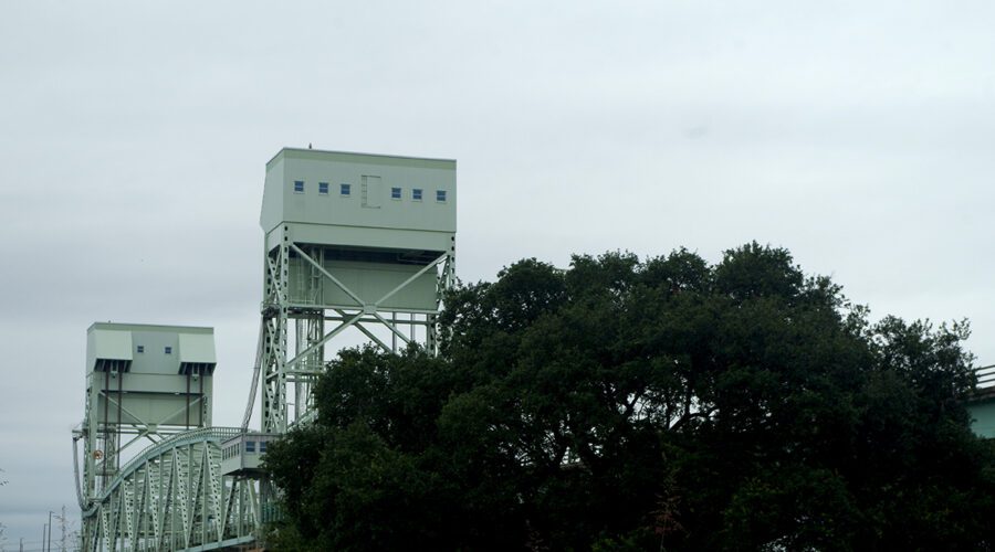 The Cape Fear Memorial Bridge as viewed from Surry Street in Wilmington on Sept. 8. Photo: Mark Hibbs