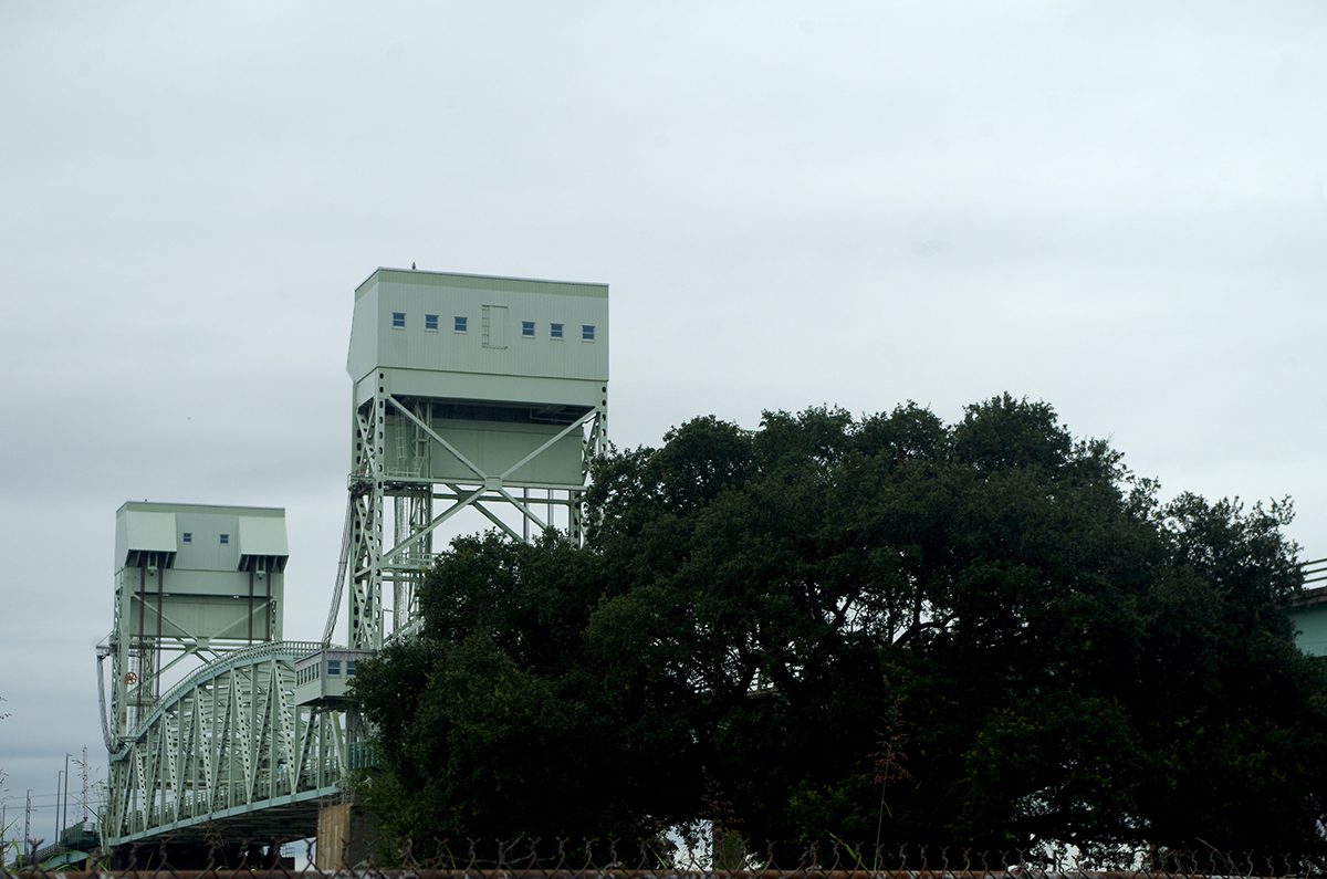 The Cape Fear Memorial Bridge as viewed from Surry Street in Wilmington on Sept. 8. Photo: Mark Hibbs