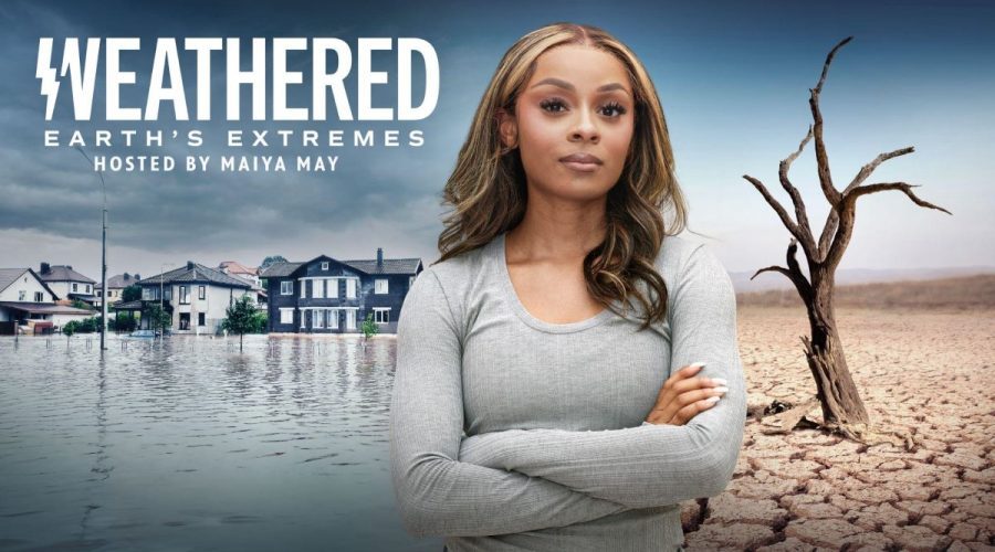 Science communicator Maiya May is host of the six-part docuseries "Weathered: Earth's Extremes" debuting Wednesday, Oct. 2, on PBS. Graphic: PBS