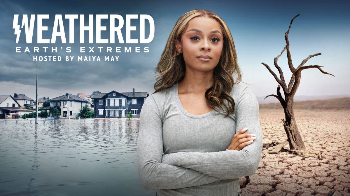 Science communicator Maiya May is host of the six-part docuseries "Weathered: Earth's Extremes" debuting Wednesday, Oct. 2, on PBS. Graphic: PBS