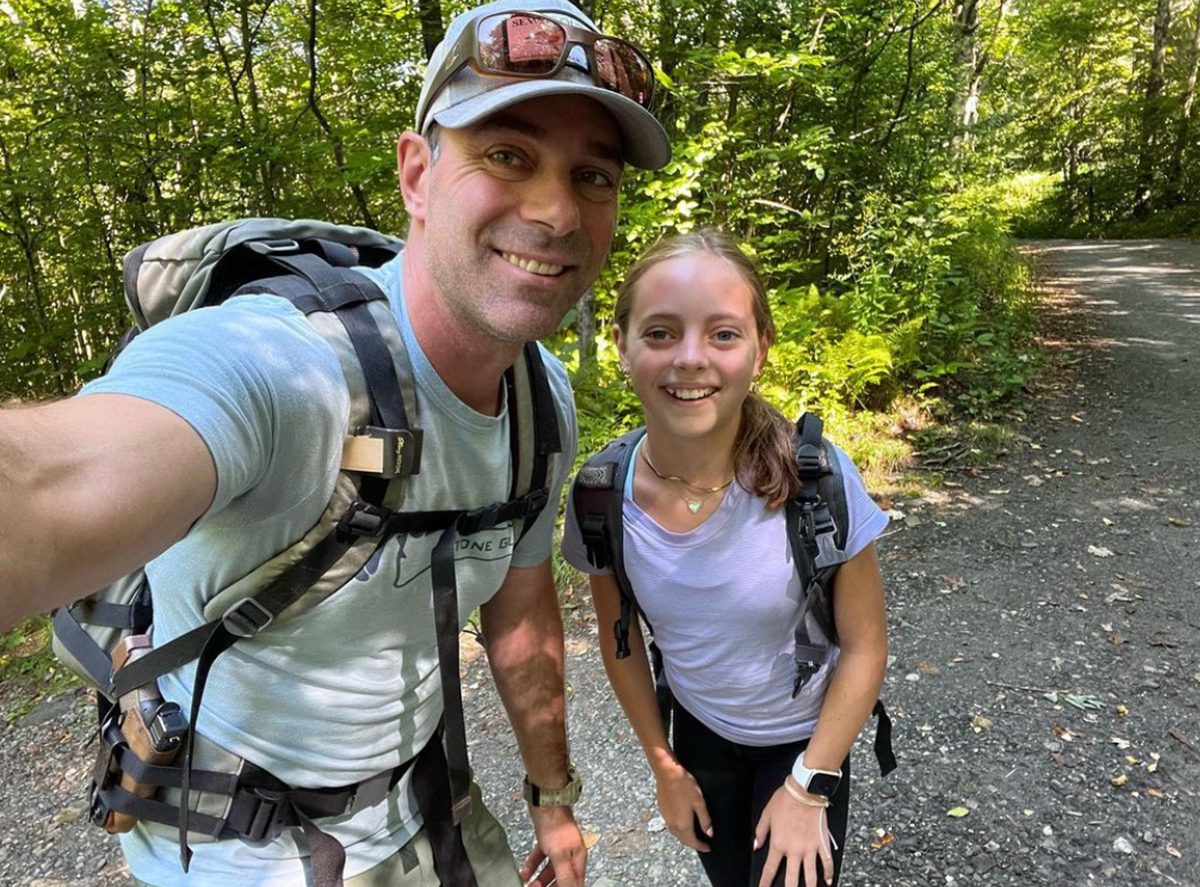 Neill and Mia pose for a selfie while enjoying some outdoor time.