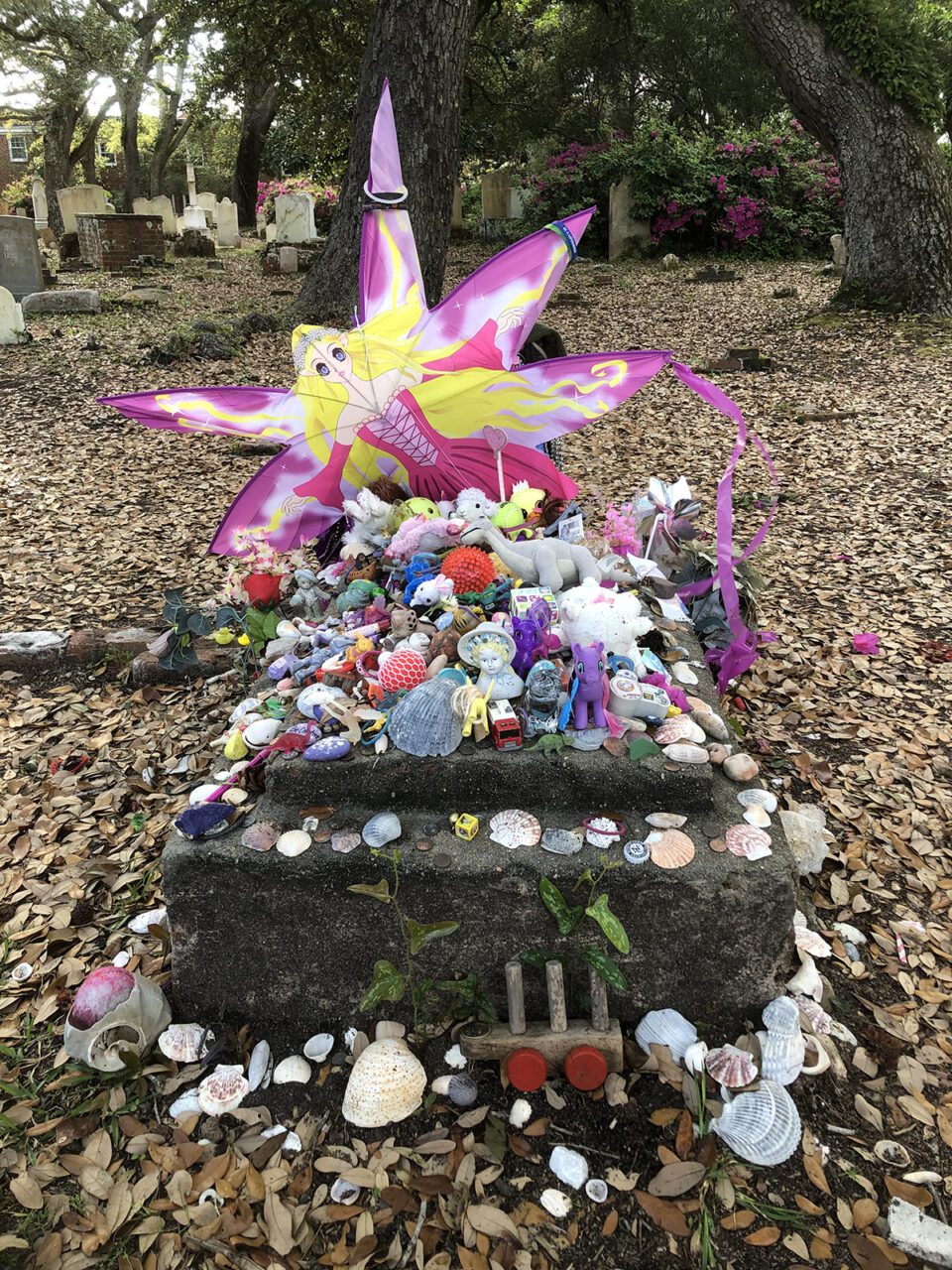 Sometimes the items left behind are unusual, including this colorful kite. Photo: Sam Bland