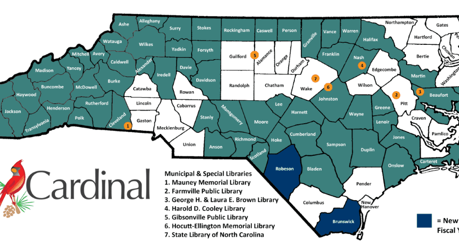 Brunswick County Library will be joining NC Cardinal in early December. Graphic: NC Cardinal