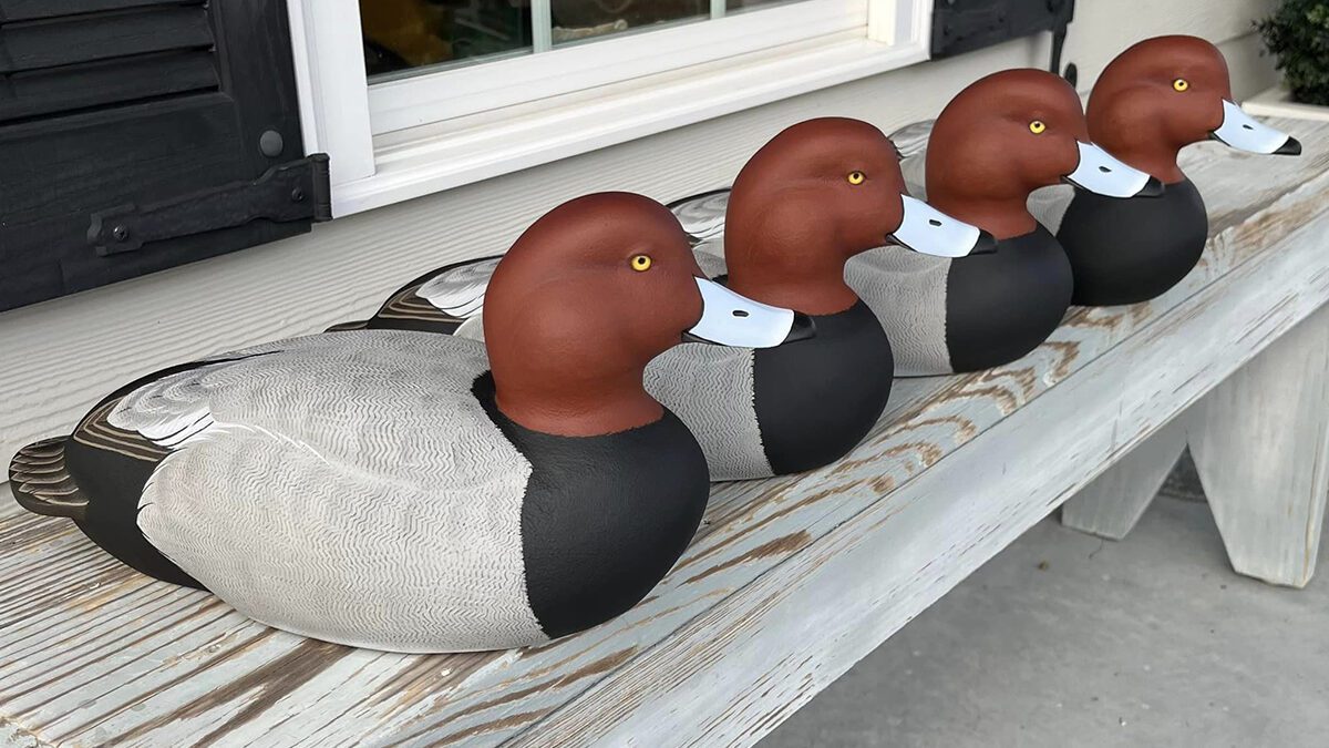 Decoys of redhead ducks created by Jason Michels. Photo: Contributed