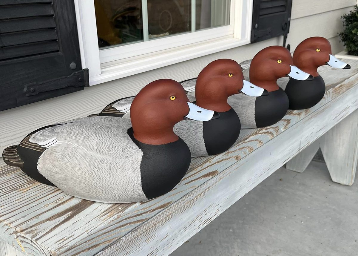 Decoys of redhead ducks created by Jason Michels. Photo: Contributed