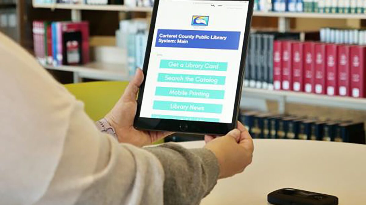 The Digital Bridges initiative is supported by $1.39 million in funding that was awarded to ECU’s College of Health and Human Performance as part of North Carolina’s first digital equity grant program. Photo: Carteret County Public Library System