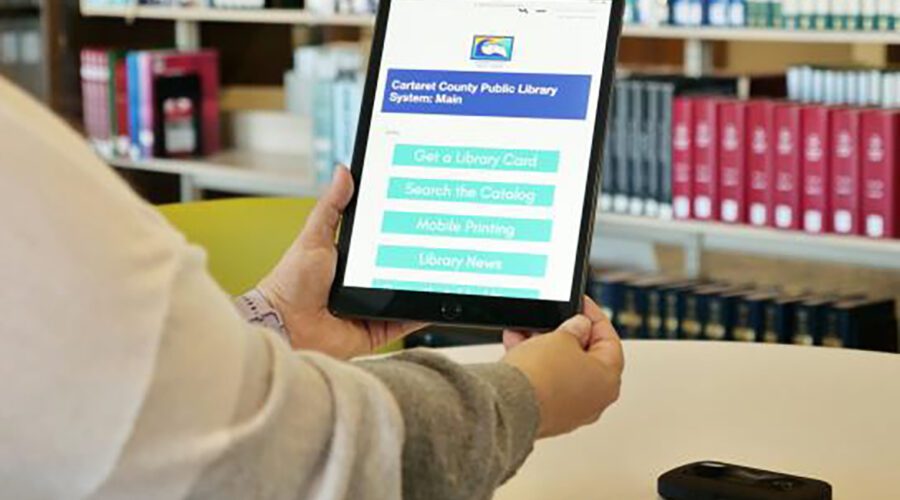 The Digital Bridges initiative is supported by $1.39 million in funding that was awarded to ECU’s College of Health and Human Performance as part of North Carolina’s first digital equity grant program. Photo: Carteret County Public Library System