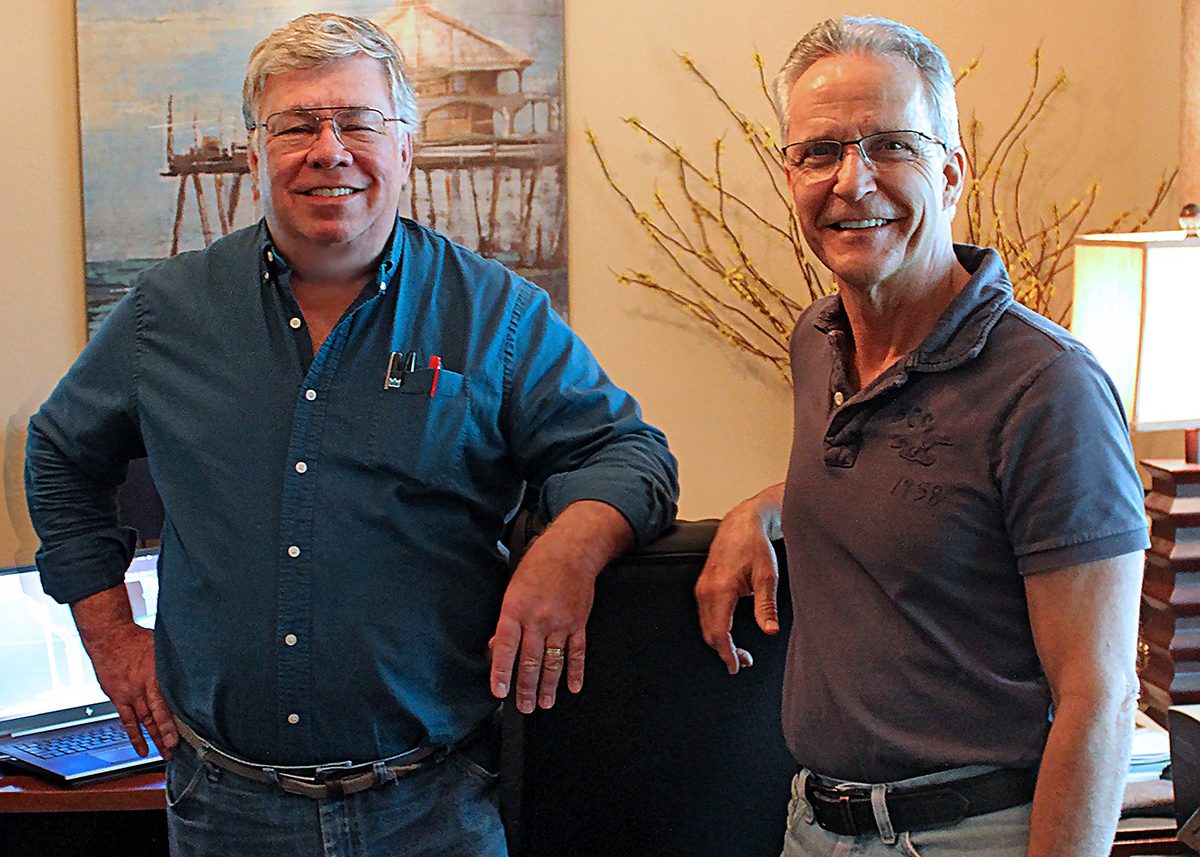 John Havel, left, and Dan Spinella meet at Spinella's home office in Florida. Photo: Aida Havel