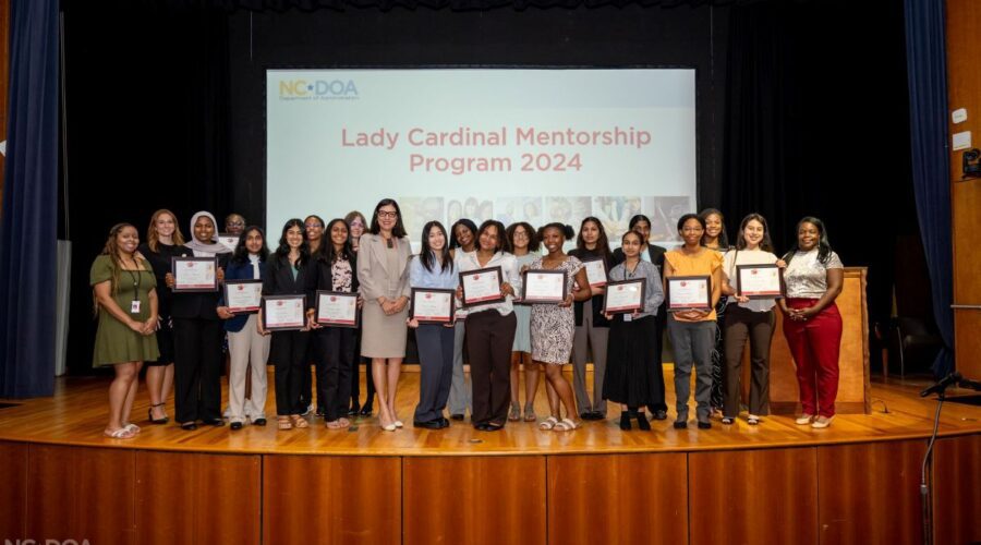 The 2024 Lady Cardinal Mentorship Program participants. Photo: N.C. Department of Administration