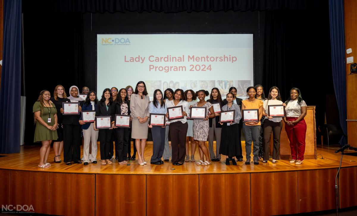 The 2024 Lady Cardinal Mentorship Program participants. Photo: N.C. Department of Administration