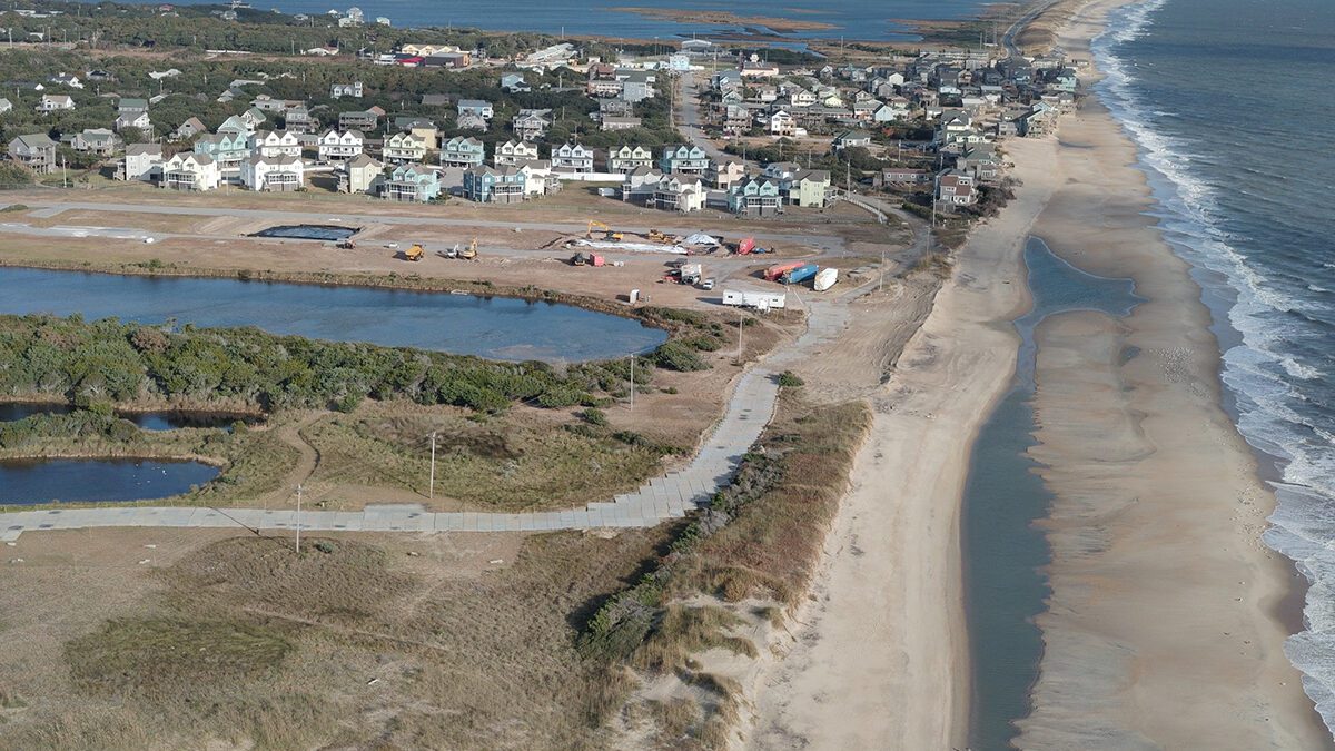 The Buxton beach access is shown from above in this National Park Service photo taken Nov. 27, 2024.