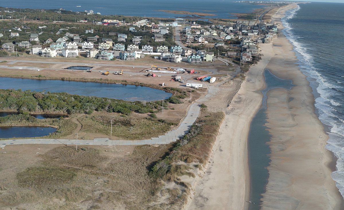 The Buxton beach access is shown from above in this National Park Service photo taken Nov. 27, 2024.