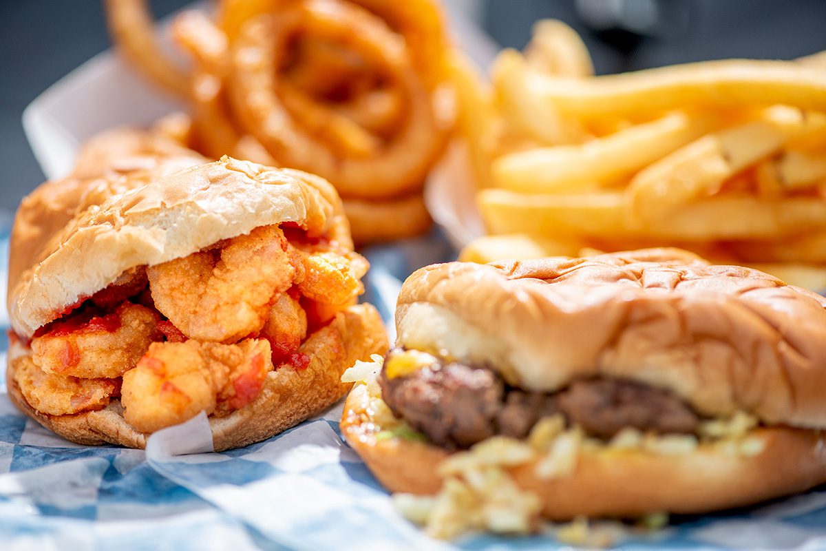  A smorgasbord of sandwiches and sides is available at the newly reopened drive-in. Photo: Dylan Ray