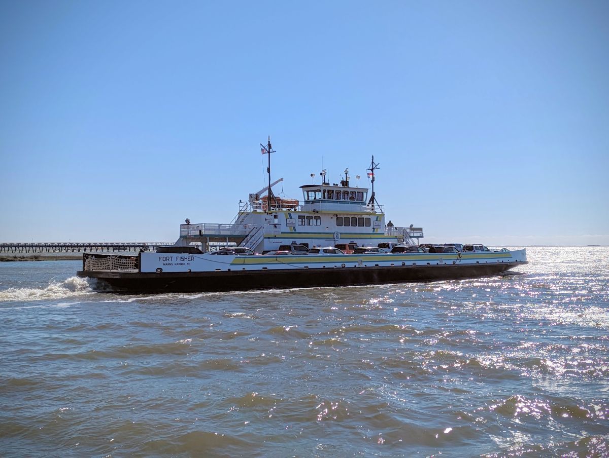 North Carolina Department of Transportation ferry, Fort Fisher. The division that oversees the ferry system has five career fairs planned along the coast. Photo: NCDOT