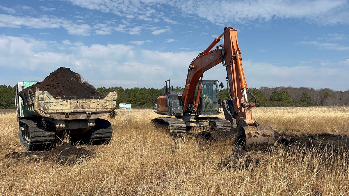 Donor Marsh construction began Thursday and work is expected to take a month to complete. Photo: North Carolina Coastal Federation