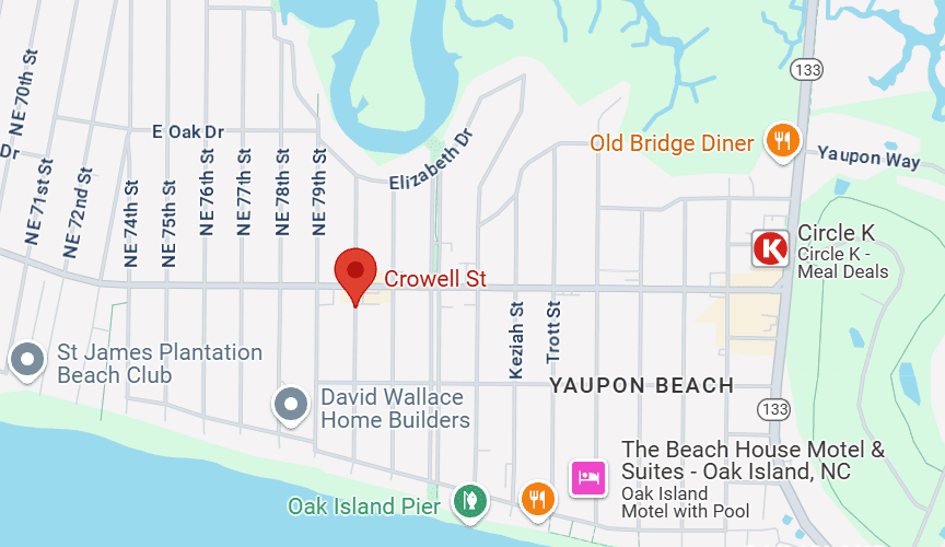Swimmers are advised to avoid ocean waters near near Crowell Street in Oak Island. Photo: Google Maps