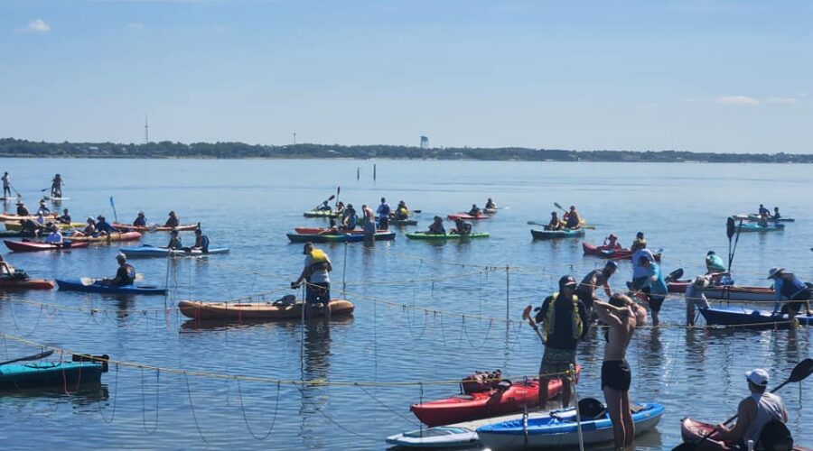 Kayakers ready to race during a previous Kayak for the Warriors in Pine Knoll Shores. Registration is open for this year's event. Photo: Kayak for the Warriors social media