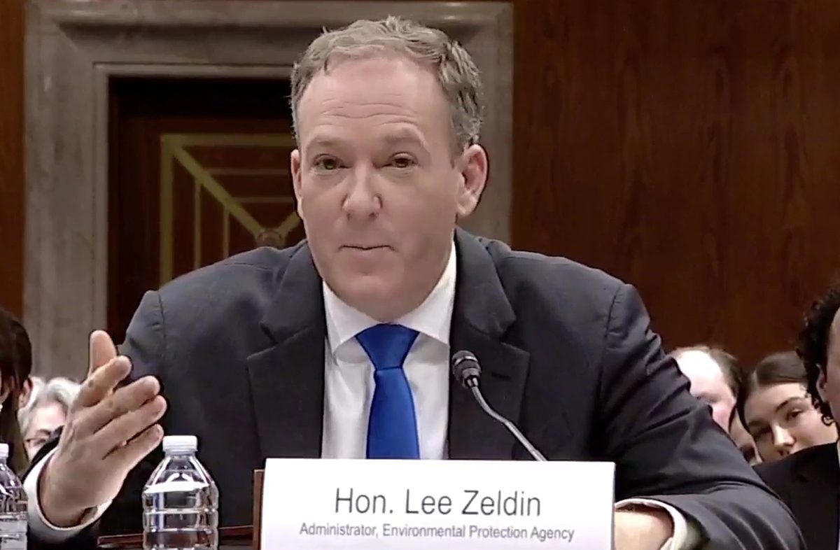 Environmental Protection Agency Administrator Lee Zeldin testifies before the Senate Appropriations Committee Wednesday.