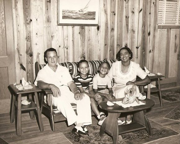 The Chestnut family, from left, Wade Sr., Wade Jr., Kenneth and Caronell, pose together at their beach house in this image from the 1950s.