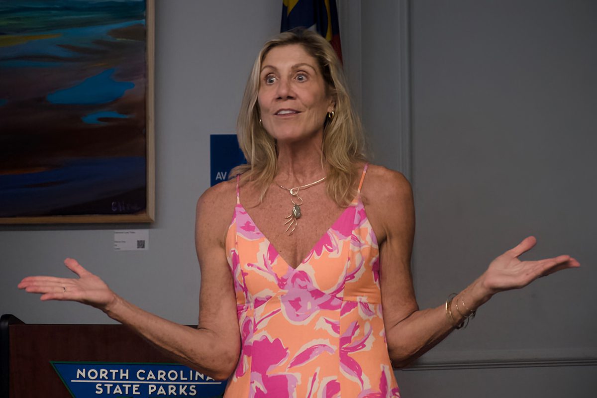 Ann-Cabell Baum, Carolista Baum’s oldest daughter, speaks during the anniversary celebration. Photo: Kip Tabb