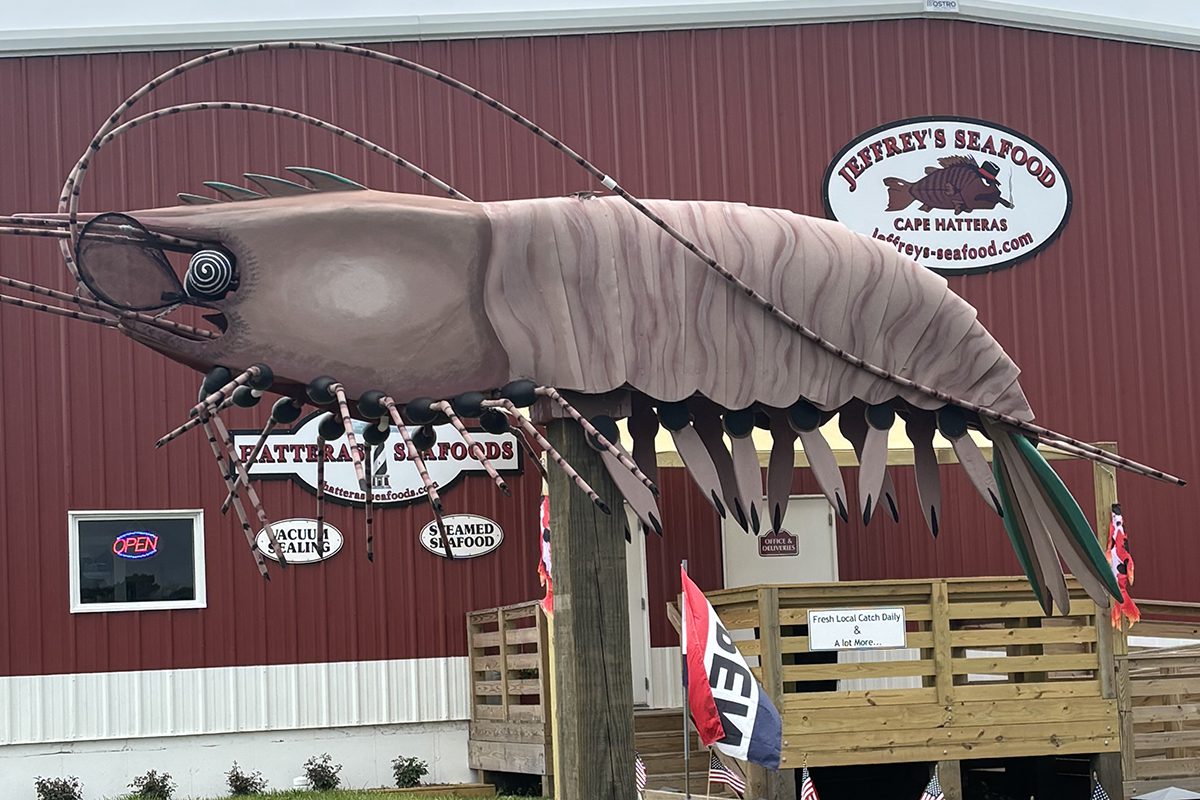 Exterior of the recently opened Jeffrey's Seafood in Hatteras Village. Photo: Catherine Kozak