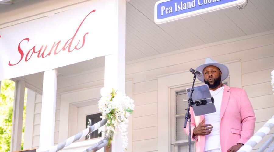 Tshombe Selby singing at the fourth annual Juneteenth The Sounds of Freedom concert at Pea Island Cookhouse Museum in Manteo. Photo: Biff Jennings, Outer Banks Photographer