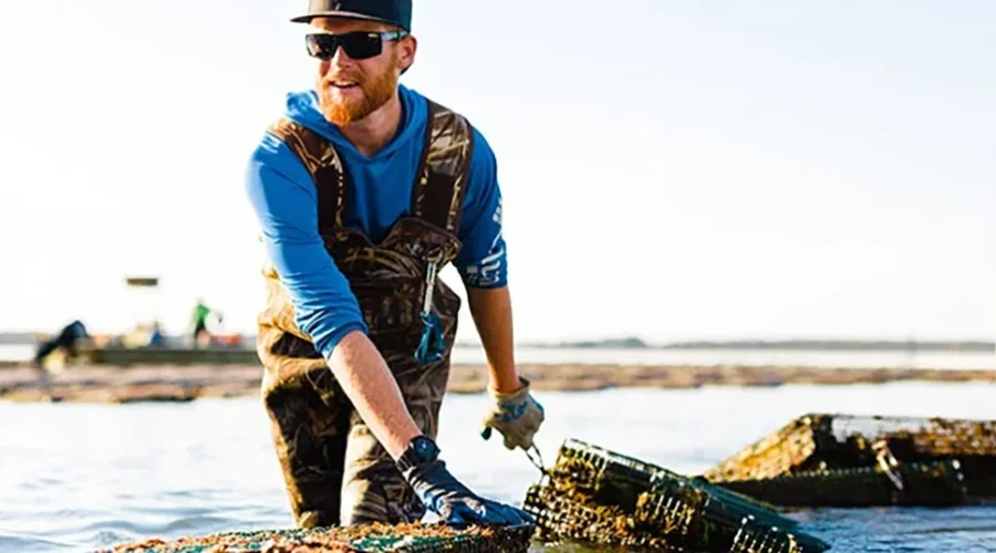 Aquaculture is the farming and husbandry of aquatic organisms, such as growing seafood or ornamental specimens for commercial sale, environmental enhancement, research or education. Photo: Carteret Community College