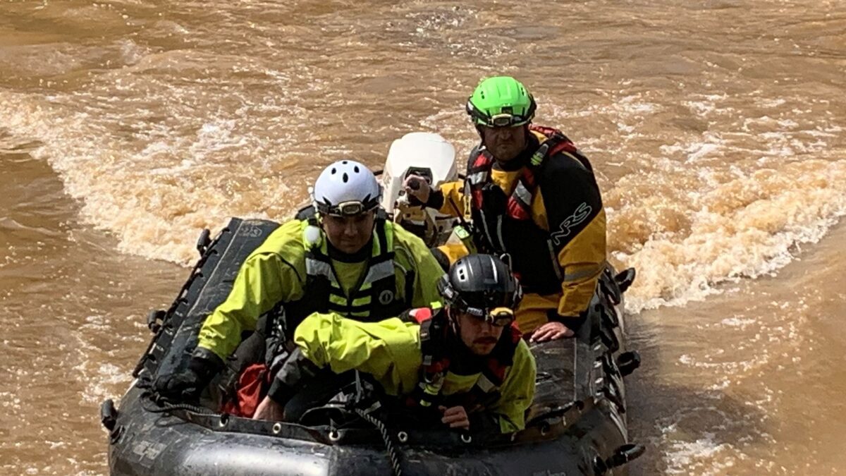 Members of the Crystal Coast Water Rescue Team serving in Western North Carolina during Hurricane Helene. Photo: Courtesy, Morehead City