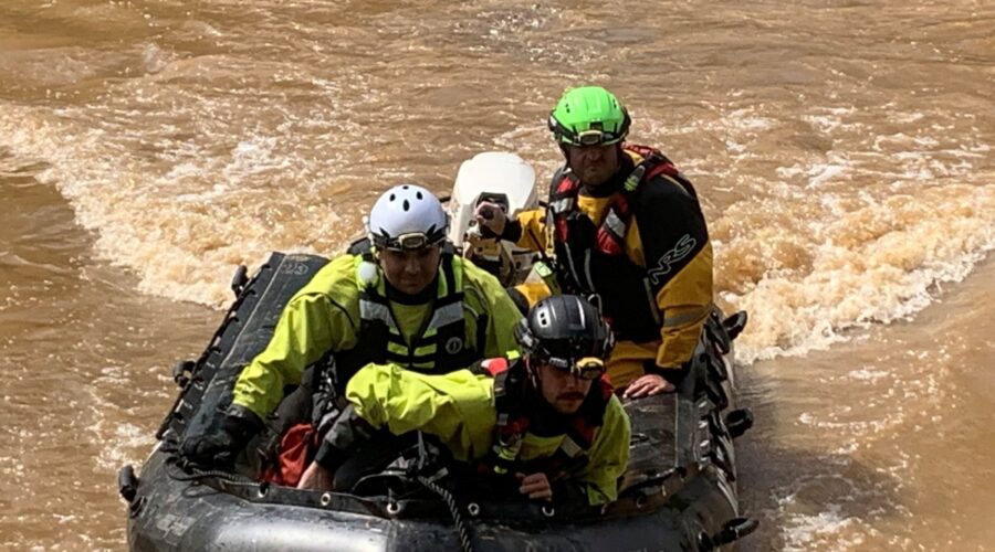 Members of the Crystal Coast Water Rescue Team serving in Western North Carolina during Hurricane Helene. Photo: Courtesy, Morehead City