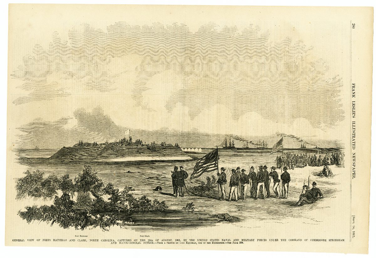 Forts Hatteras and Clark on Hatteras Island Source: UNC University Libraries