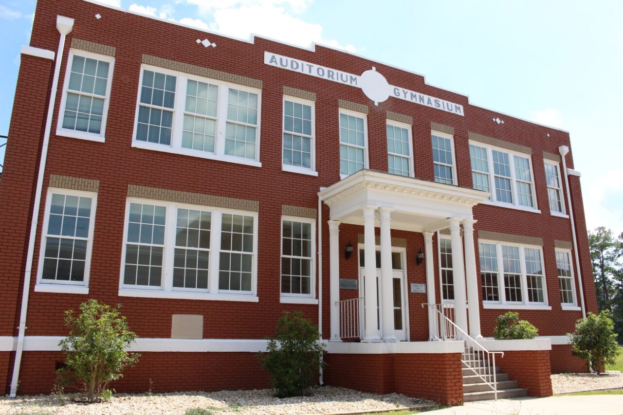 The original auditorium at Whiteville High School, built around 1927 and still in use today. Ammons attended this building as a student in the early 1940s. Photo: Jonathan Pattishall