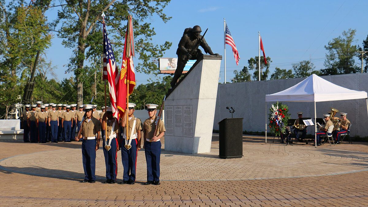The National Montford Point Marine Association's annual Montford Point Marines Day Ceremony is set for 8 a.m. Friday at the memorial in Lejeune Memorial Gardens, Montford Landing Road. Photo: City of Jacksonville