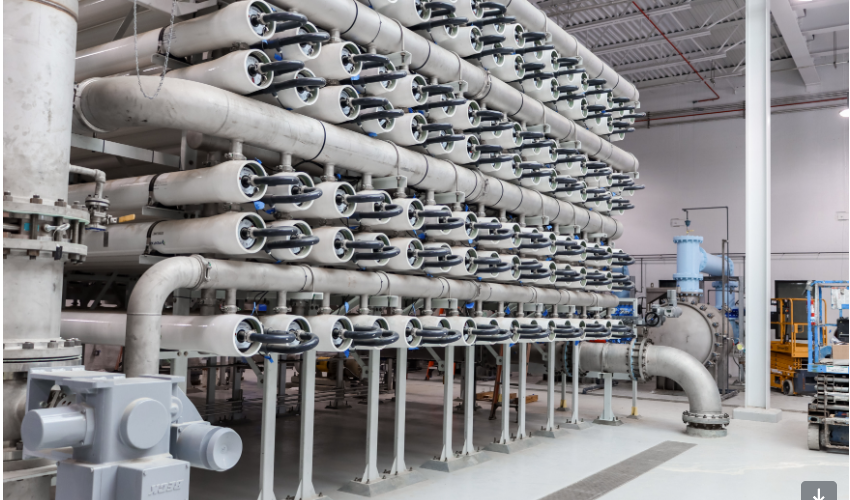 A reverse osmosis filter skid at Brunswick County's Northwest Water Treatment Plant in Brunswick County. Photo: Brunswick County