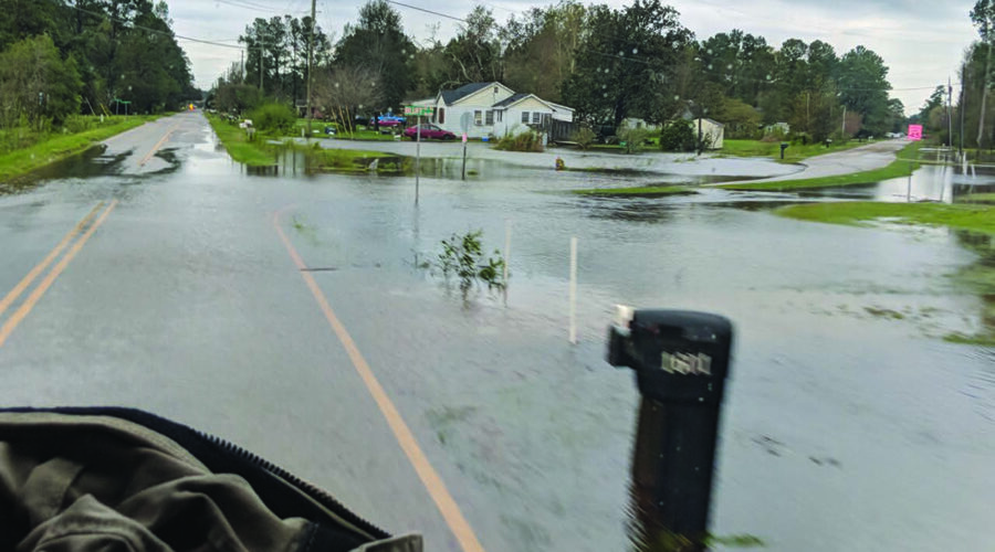 Flooding in Leland is shown in this photo from a July 2024 "Resilient Routes Report" prepared for the town by engineering and consulting firm Moffatt and Nichol