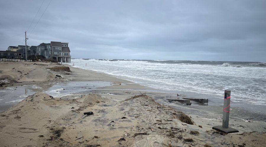 A recent view of Buxton Beach, where a Corps of Engineers contractor is set to begin the second phase of cleanup. Photo: Corps