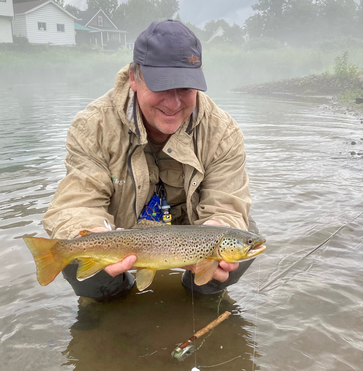 During a visit to a friend's house, where I went fishing in the stream behind his home, resulted in a memorable trip where I only caught one fish. Photo: From the author's collection