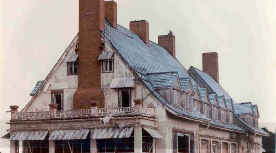 The Whalehead Club in Corolla as it looked when Currituck County purchased it in 1992. Photo courtesy Currituck County Department of Travel and Tourism