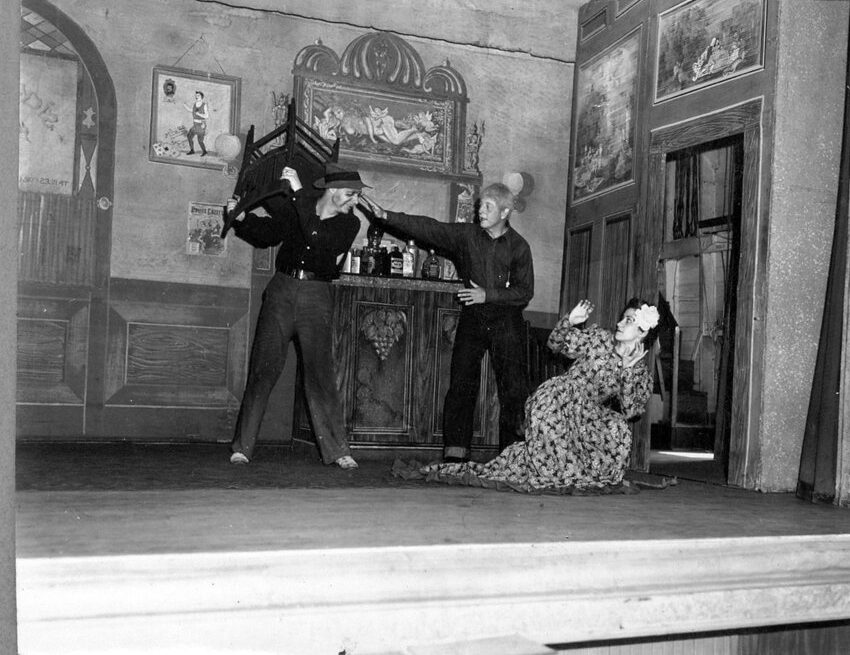 The troupe during a rehearsal. Photo courtesy, State Archives of North Carolina