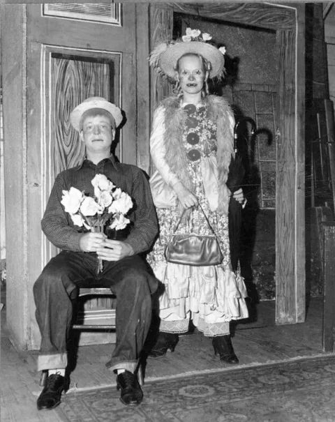 Clowns ready for the stage. Photo courtesy, State Archives of North Carolina