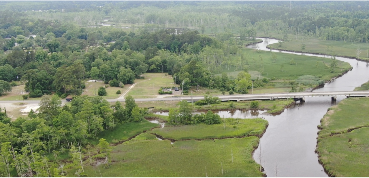 Leland's yet-to-be-developed Sturgeon Creek Park will span nearly 80 acres and serve as the town's second water access park to access Sturgeon Creek and the Brunswick River. Photo: Town of Leland.