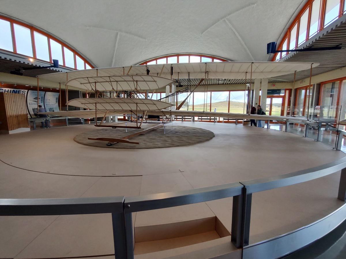 Inside the visitor's center for Wright Brothers National Memorial in Kill Devil Hills. Photo: Jennifer Allen