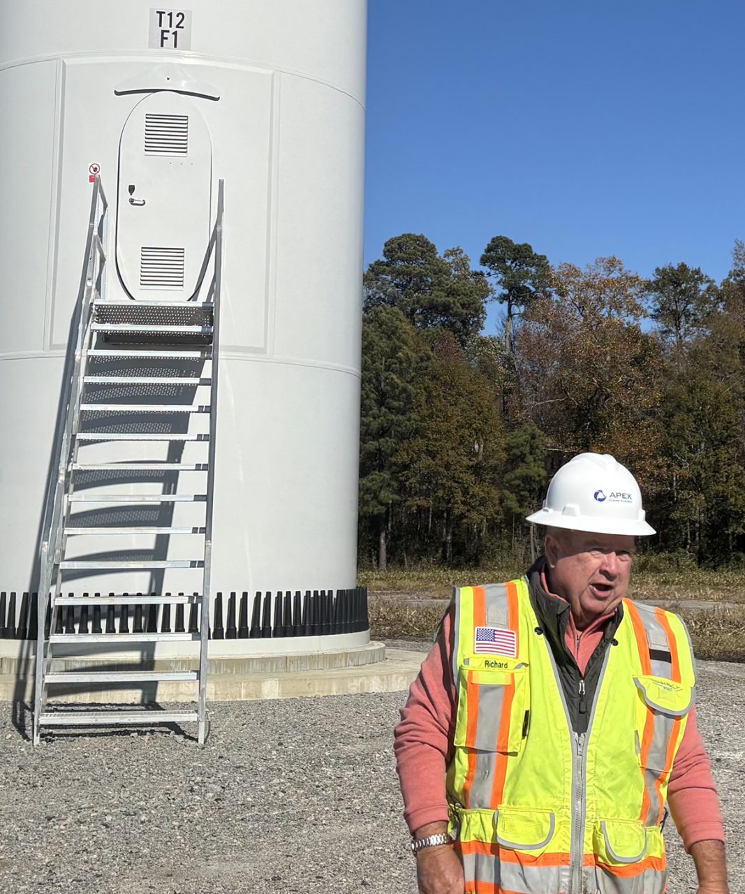 Richard Bunch, a local representative for Timbermill, tells the group about the company's relationship with nearby farmers. Photo: Catherine Kozak