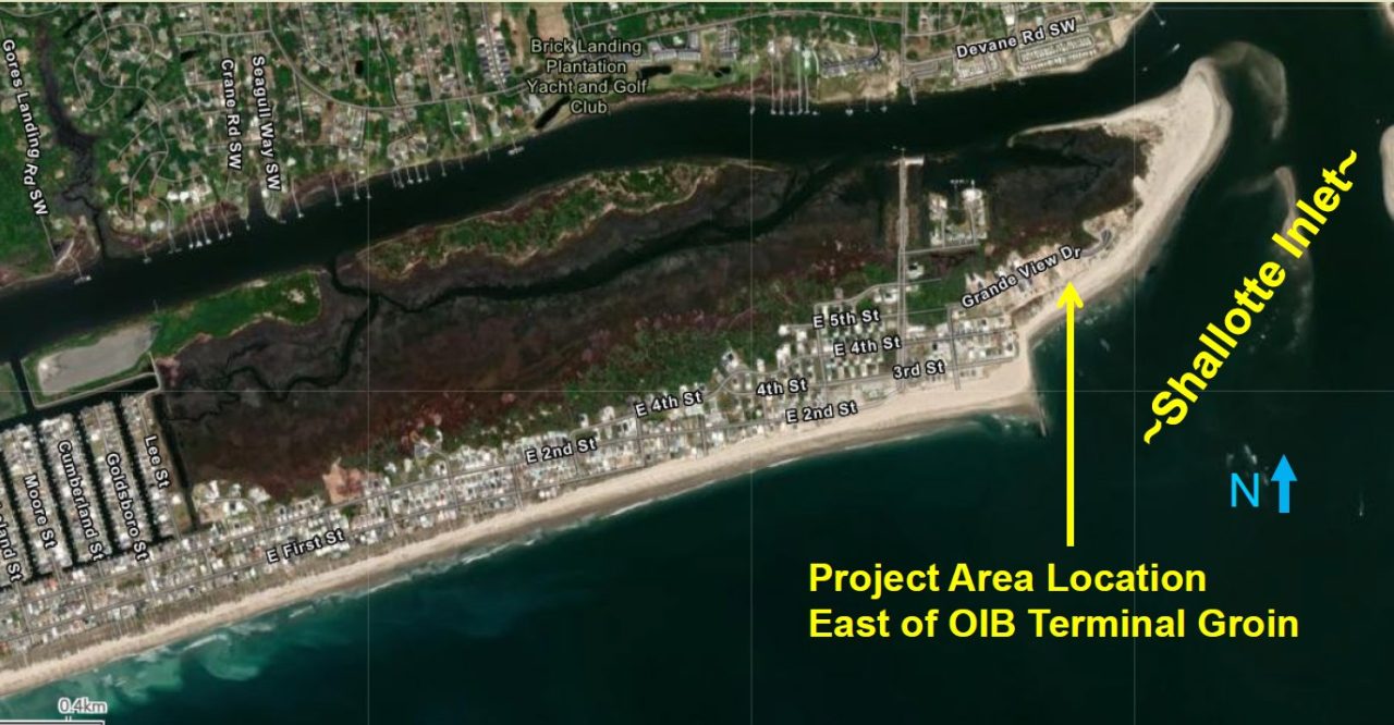 Diagram of the project area at The Pointe at Ocean Isle Beach. Photo: NCDEQ